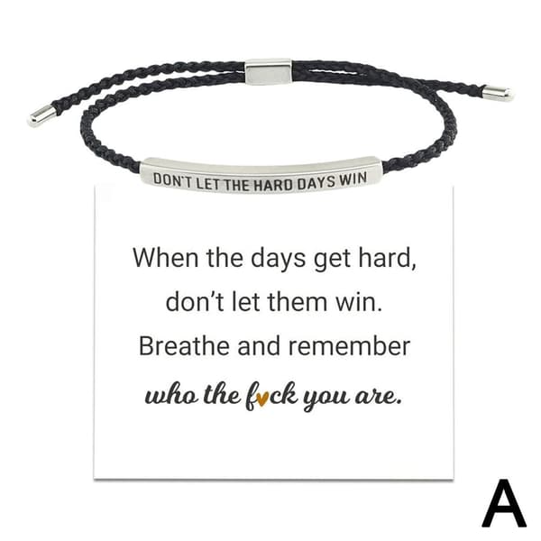 CTDWNT Lad ikke de hårde dage vinde Armbånd til kvinder og mænd, Inspirerende Baolan onesize