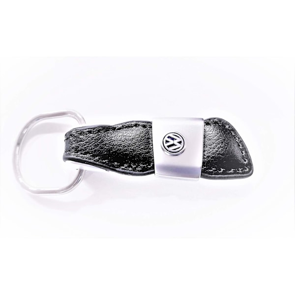 Ekte Lær VW nøkkelring Svart Black one size