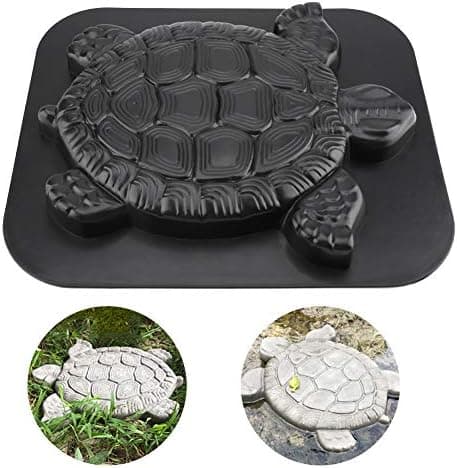 Concrete Slab Mold, DIY Personalized Turtle Stepping Stone Maker Mold Garden Lawn Path Stone Decoration 44*38cm