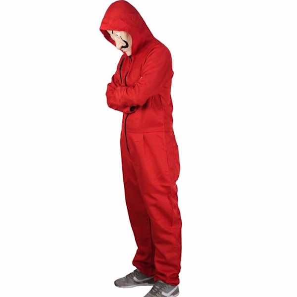 Salvador Dali Papirhuset Cosplay Pengeranet Jumpsuit + Maske L