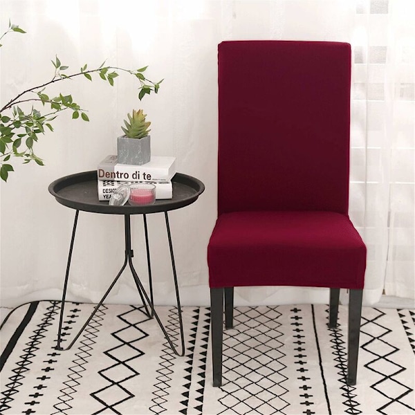 Venyttelytuolinpäällinen Setti 4, Universaali Irrotettava Pesu Modern Säästäväinen Kansi Kotiin Hotelliin Ravintolaan Juhliin Bankettiin Keittiöön