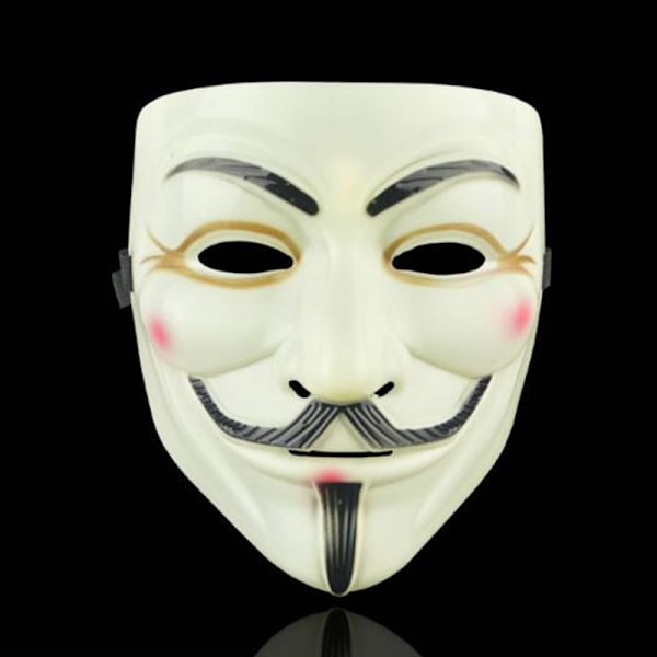 V for Vendetta Halloween-masker til festudklædning Yellow+Eyeliner