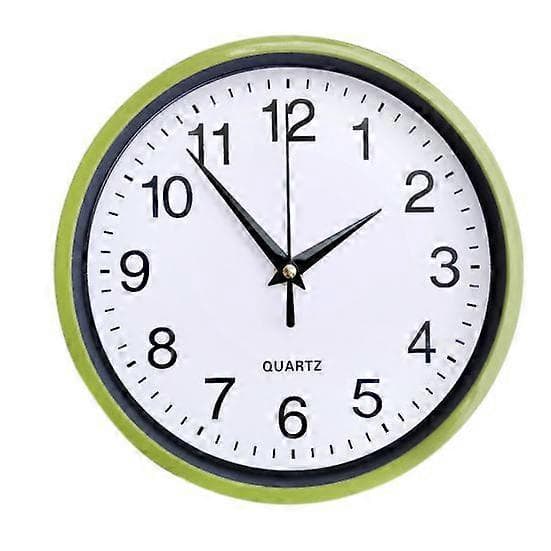 Silent Wall Clock No Ticking Sound Large Number Round Clock-FS- light green