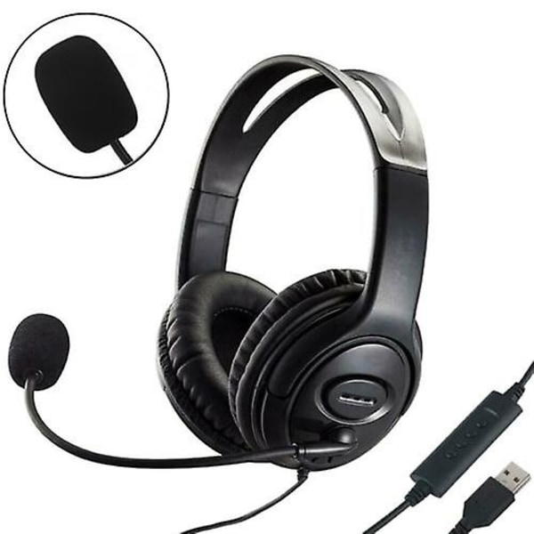 Usb-hörlurar med mikrofonbrusreducerande headset för skype bärbar dator