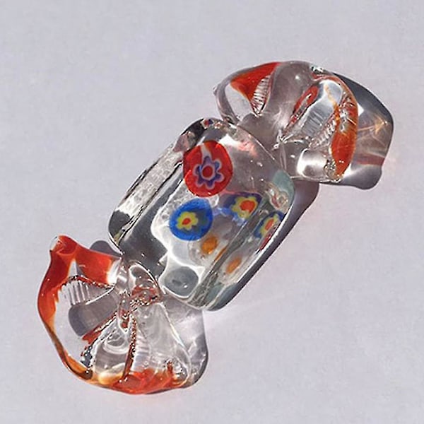 24 stk. farverige gavebørn Murano-stil glas slik søde pyntefigurer Guanguan-FS4-