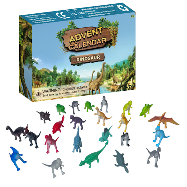 Julekalender Blind Box Børn Animal World Legetøj Halm Gaveæske dinosaur dinosaur child