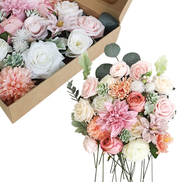 Brud brudebuket med blomster til bryllup-FS2- pink