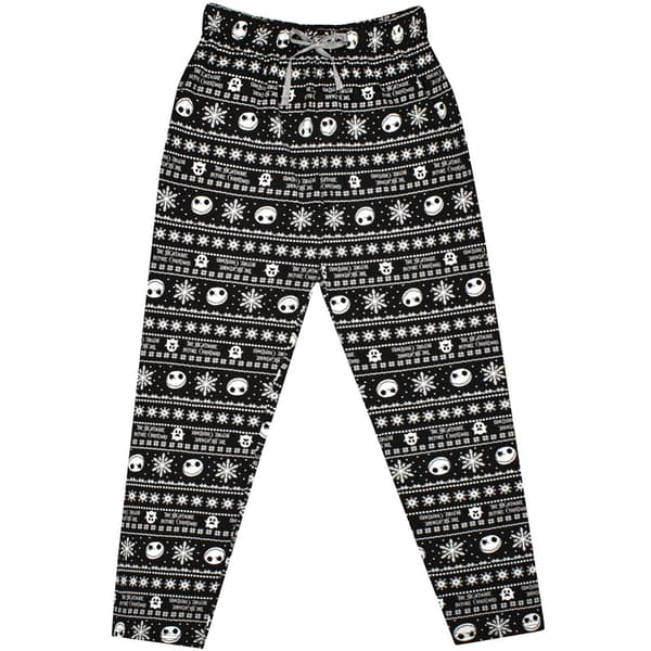 Nightmare Before Christmas Jack Skellington Pyjamasbyxor för män, svart/vit