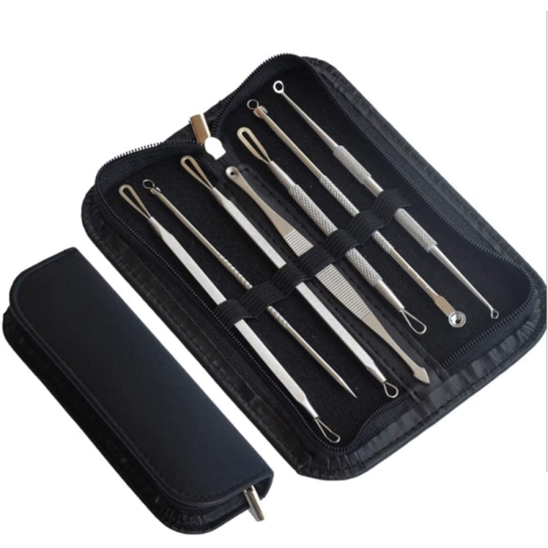 7-pack Blackhead Removal Tool Kit, Rostfritt stål Acne Needle Set för finnar, fläckar, Whiteheads