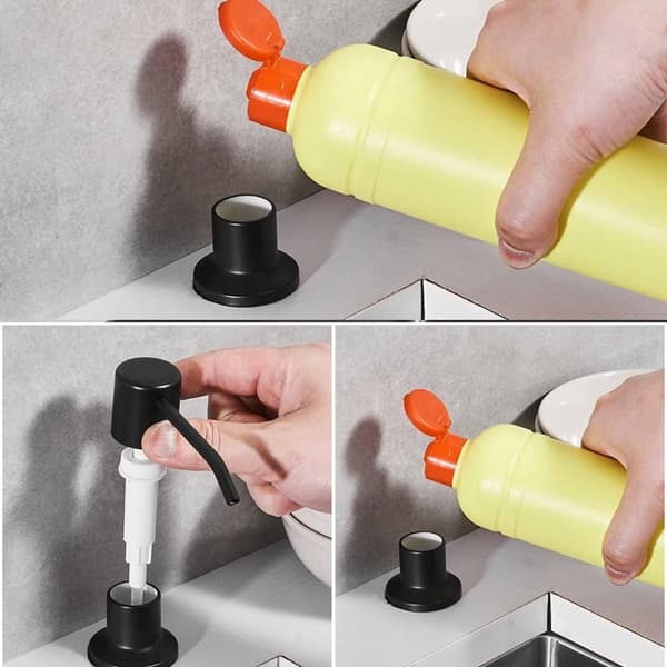 Indbygget sæbedispenser - 300 ml - Rustfrit stål - 360° drejelig - Praktisk - Praktisk