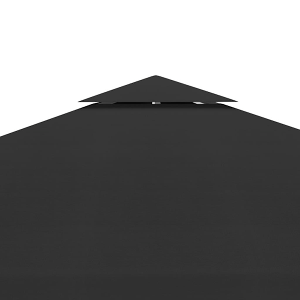 vidaXL Paviljongtak med ventilasjon 310 g/m² 3x3 m svart black 4090