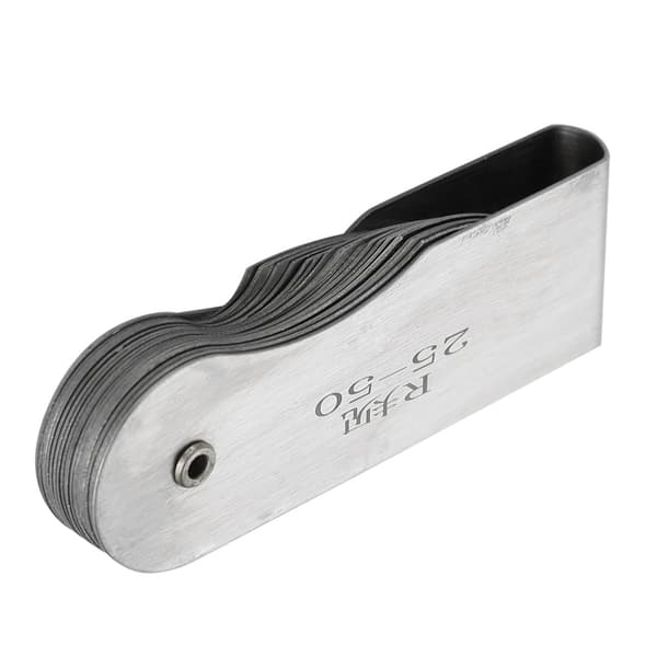 Stainless Steel External Internal Concave Convex Radius Gauge R25-50MM Measuring Tool-FS-