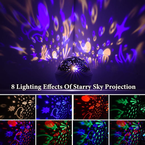 Stjärnhimmel Projektor Nattlampa Barn - 360° Rotation / USB