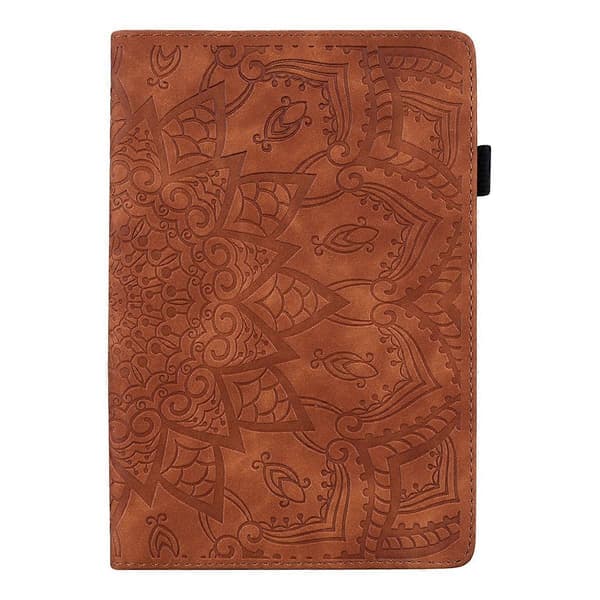 Blomstermønster Imprægnering Læder Tablet Stativ Cover med Kortplads til iPad mini (2024)/mini
