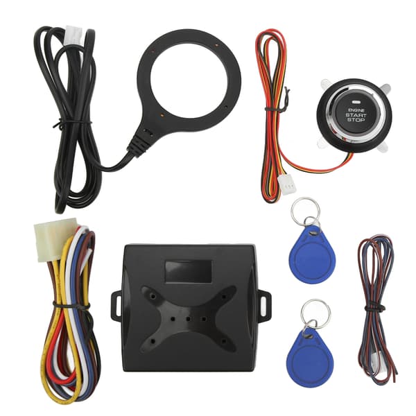Bil Push-to-Start tenningssett Smart Engine Start Stop Knapp Keyless Go System Universal for 12V-kjøretøy-X42- 0.4
