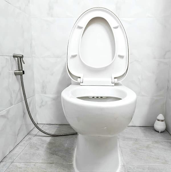 WC med hånddusj - Bidé hånddusj - Dusjhode toalett med slange + rustfritt stål støtte-FS-