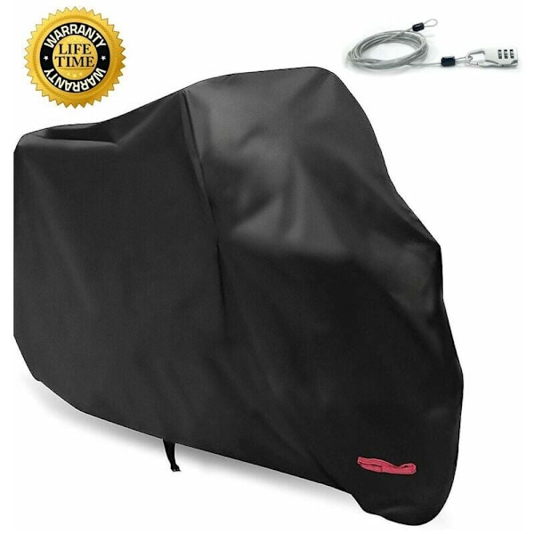 Motorcykelöverdrag hopfällbart garage för motorcykel, svart, XL (245x105x125 cm)