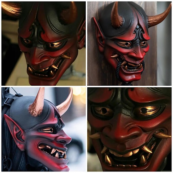 Japansk Cosplay Latex Ansiktsmask Anime Skräck Mjuk Ansiktsmask Halloween Spöke Demon Ansiktsmask Scenföreställningsrekvisita