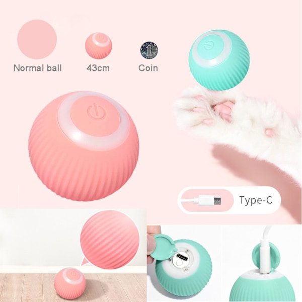 Sähköiset Automaattiset Pyörivät Älykkäät Kissalelut pink