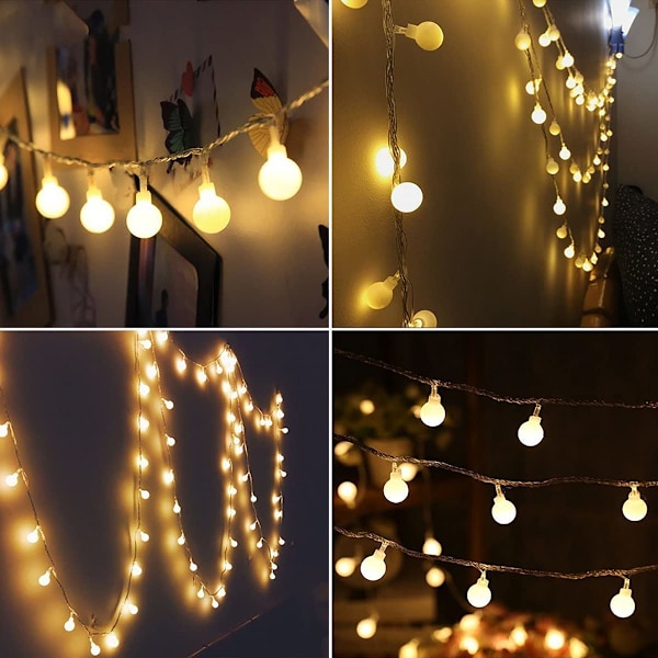 Sfäriska Ljusslingor, 3M 20 LED Små Bollar, Batteridriven