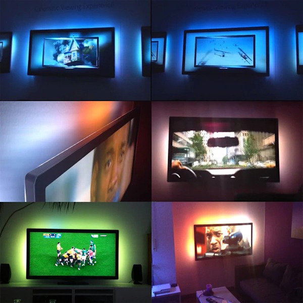 USB LED-lysstreng Hvid 1 meter TV