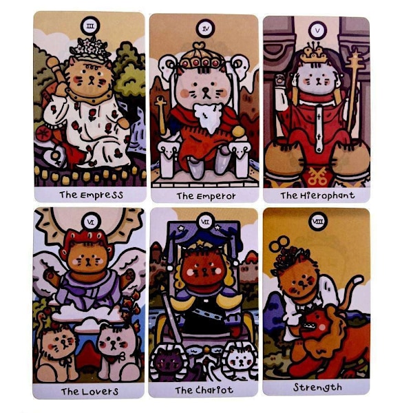 2 stk. Tarotkortspil til begyndere - Retro Familiespil Multicolor multifärg