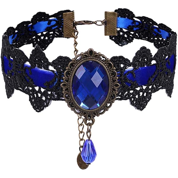 Retro Håndlavet Blonde Royal Court Vampire Choker Gotisk