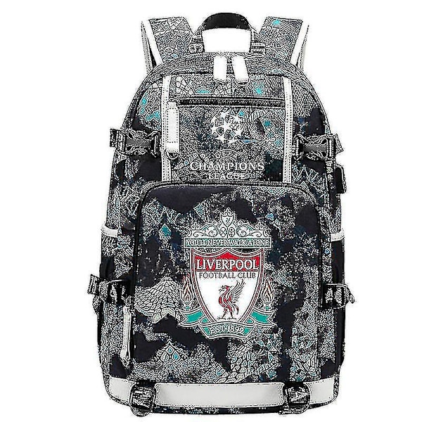 Liverpool Champions League Trykt Ryggsekk Fritidssportsbag Multifunksjonell Dataveske-FS5-