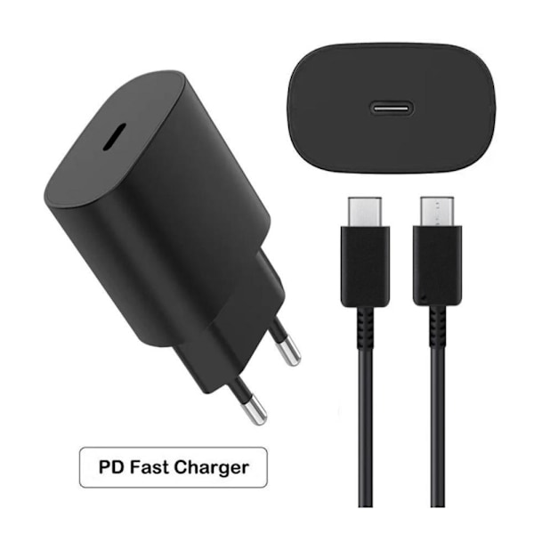 25W Samsung Nopea Latausadapter & Kaapel USB-C 2m