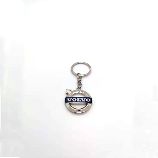 2 stk Volvo nøglering i 3D krom metal - Nøglering i legering