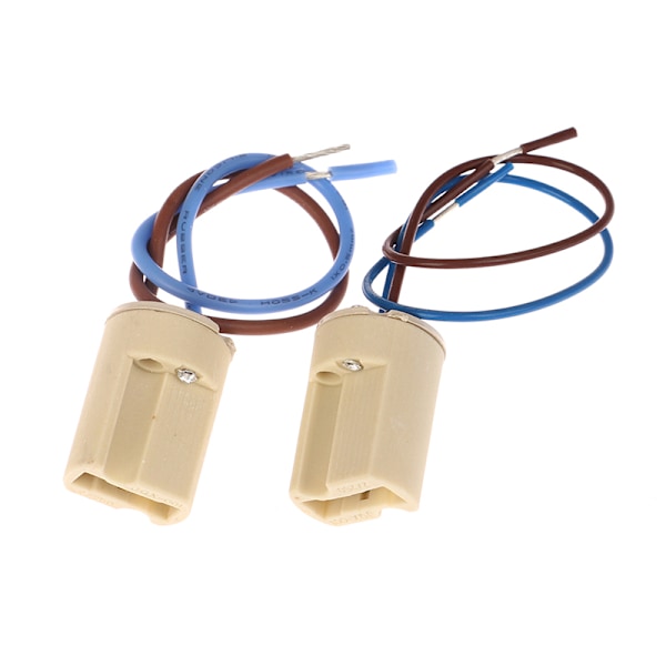 6 stk/pakke G9 Lampebase Keramisk Kontakt Sokkel for LED Halogen 1(Teflon wire)