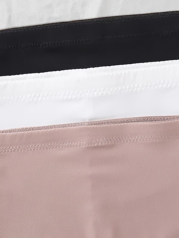 3 stk. sømløse magekontroll truser med kjølende isfiber M Mixed colors