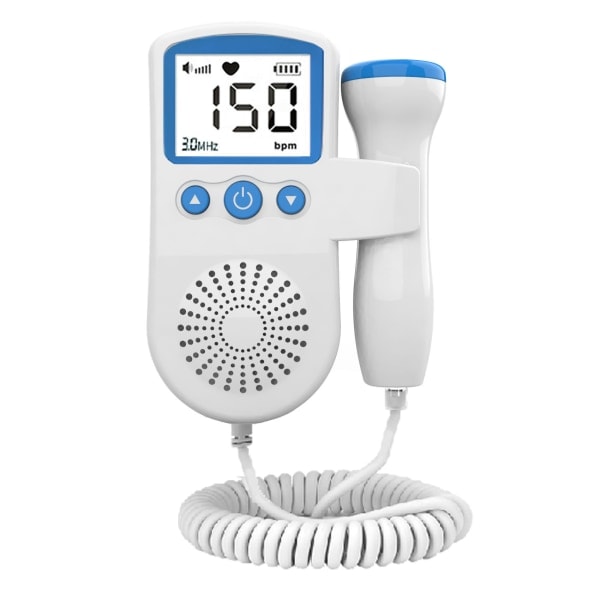 Blå Hem Fosterdoppler, Baby Hjärtljud Doppler Fickmonitor