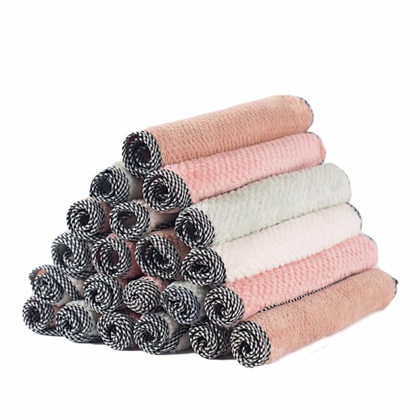 Håndklæder 4 stk. Absorberende Koralfløjl Hængende Håndklæde