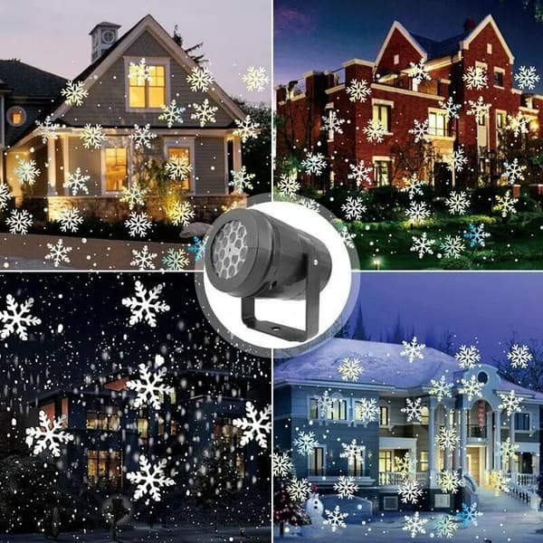 Stor juledekorasjon projektorlys snøfnugg julefest laser LED scenelys-FS-