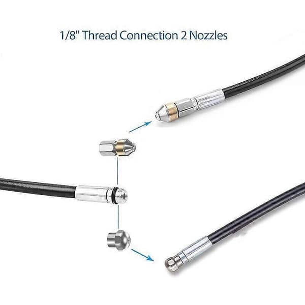 15m Pipe Cleaner for Kärcher Pressure Washer Wider Professional Pipe Compatible K2-K7/HD/HDS 180bar 60c