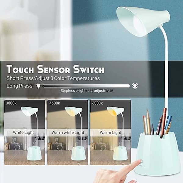 Skrivebordslampe Barn, Led Dimbar 24 Led Øyevennlig bordlampe-FS-