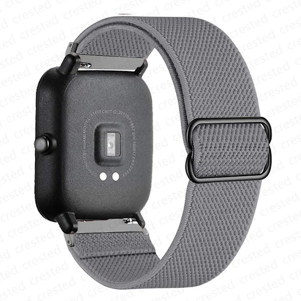 20mm/22mm Rem for Amazfit Gts 4//2/2e/3/gts2 Mini/gtr 4/3/pro/gtr2/47mm/stratos Nylon Elastisk Klokkereim Amazfit Bip Rem Cool gray Cool gray 22mm