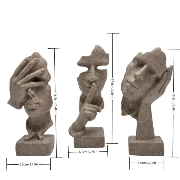 Abstrakti hahmonaamioveistossarja kodin ja toimiston sisustukseen 3pcs D2488 Set