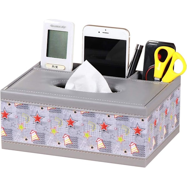 Servietboks Holder Rektangulær PU Læder Facial Tissue Box Cover