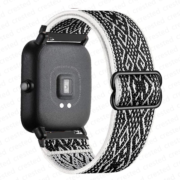 20mm/22mm Rem for Amazfit Gts 4//2/2e/3/gts2 Mini/gtr 4/3/pro/gtr2/47mm/stratos Nylon Elastisk Klokkereim Amazfit Bip Rem Bohemia balck Bohemia balck 20mm