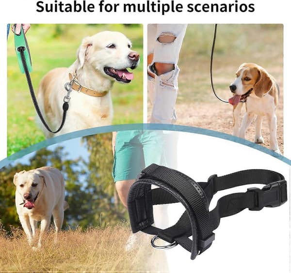 Soft Muzzle for Large Dogs, Adjustable Anti-Barking Guard, Pet Muzzle to Prevent Biting and Chewing, Comfortable Fit