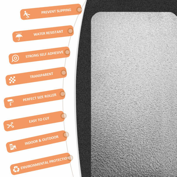 15-pack premium halkskyddstejp för trappor, transparent och stark-X45-