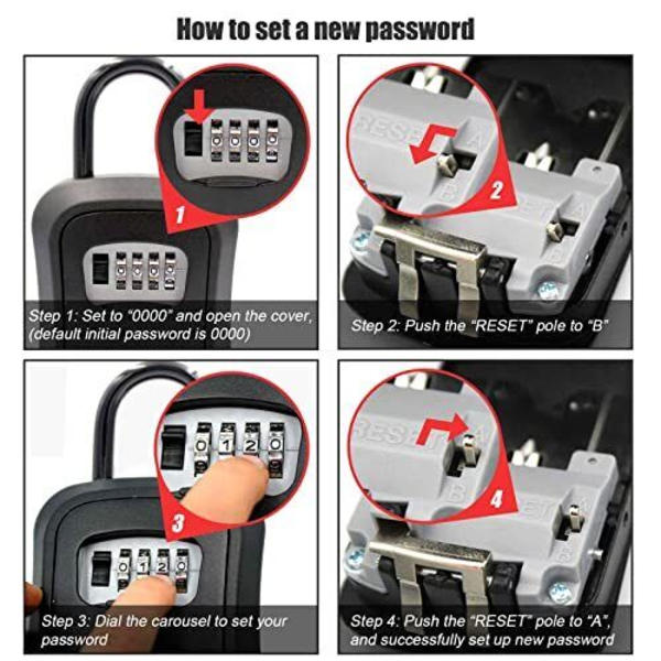 Key cabinet/Key safe with code lock Black Black 282