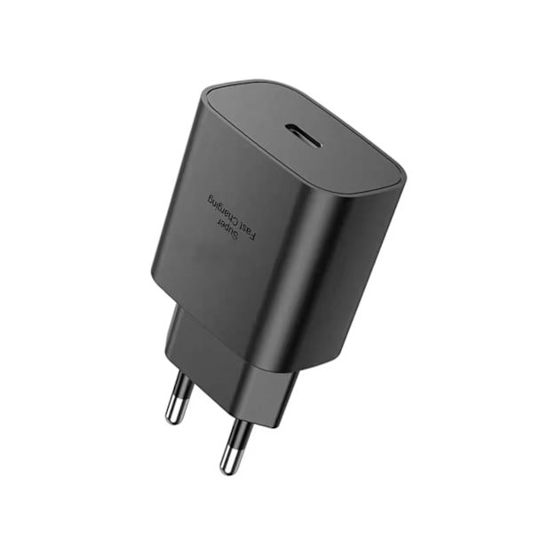 Samsung 25W Ladeadapter - Hurtiglader USB-C - Strømadapter + Kabel 2 Meter + 25W Adapter [sv]