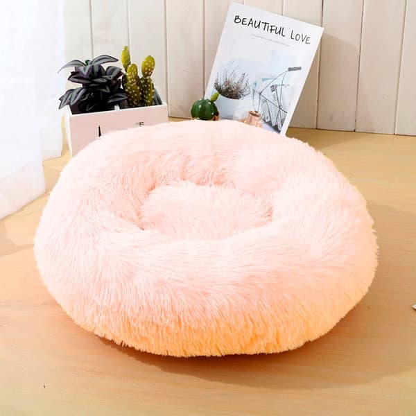Soft and soothing donut dog bed (Many colors) Grey Grey Grå / 60 cm