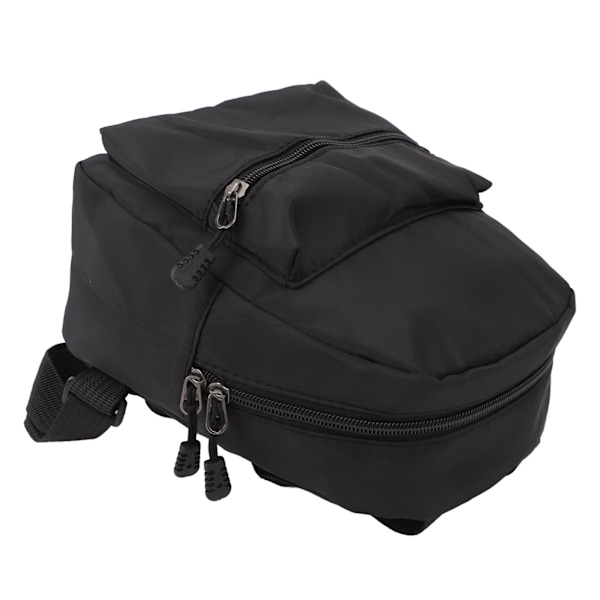 Mini Ryggsäck Bärbar Vattentät Stilren Nylon Liten Ryggsäck för Studenter Kvinnor Flickor Svart