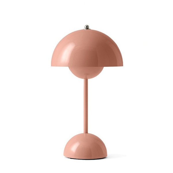 Svampebordlampe metal bordlampe USB stik - Perfet pink