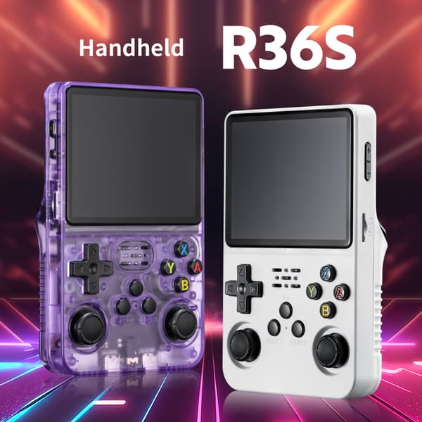 R36S Retro Håndholdt Videospilkonsol Linux System 3,5 tommer IPS-skærm Håndholdt Videospiller 128G Spil style1-FS-