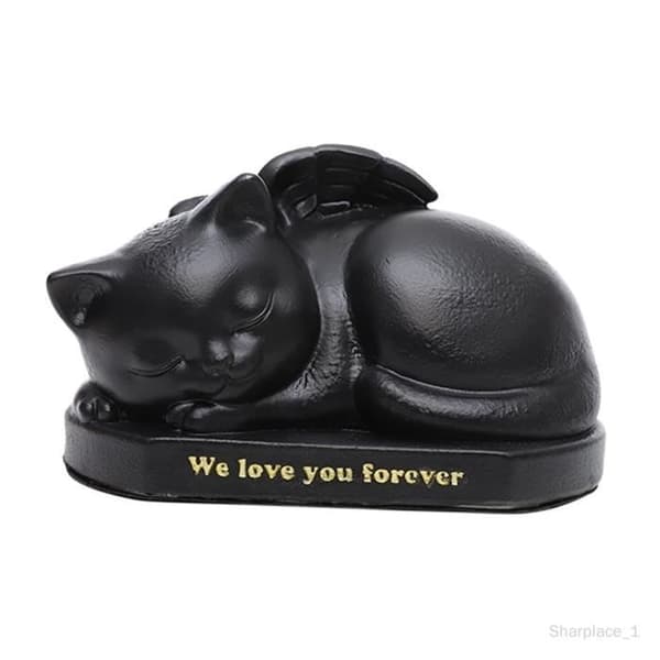 Pet Urns Cremation Urn Sculpture Memorial Sleeping in a Cat Urn